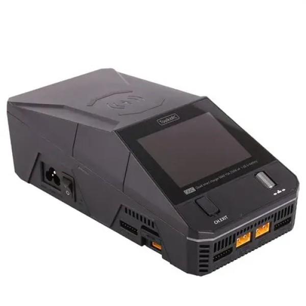 ToolkitRC Q6AC caricabatterie AC 400W / DC 1000W 4CH con uscita USB da 65W con ricarica Wireless 15W per batteria LiPo NiMH PB